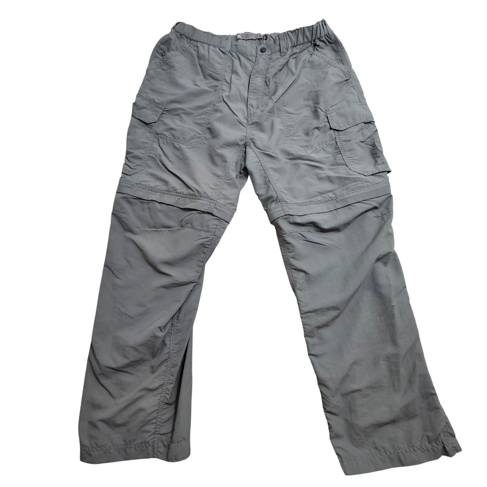 REI Convertible Cargo Pants XL 30L Gray Zip Off Hiking Trail UPF 50+